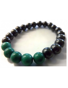 Magnétite, malachite 8mm  Bracelet