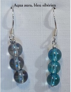 Boucles pierres 6mm argent 2