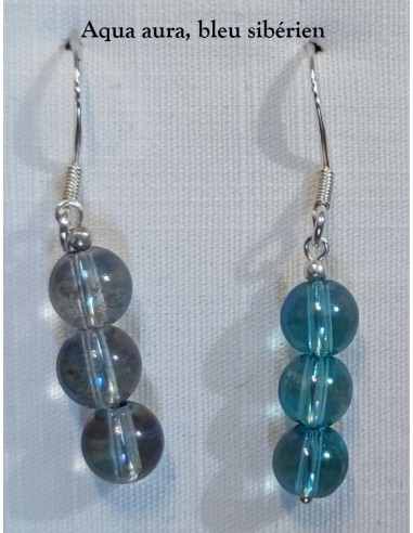 Boucles pierres 6mm argent