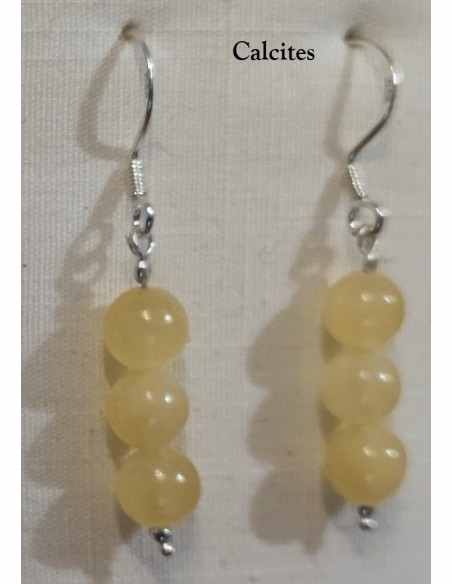 Boucles pierres 6mm argent