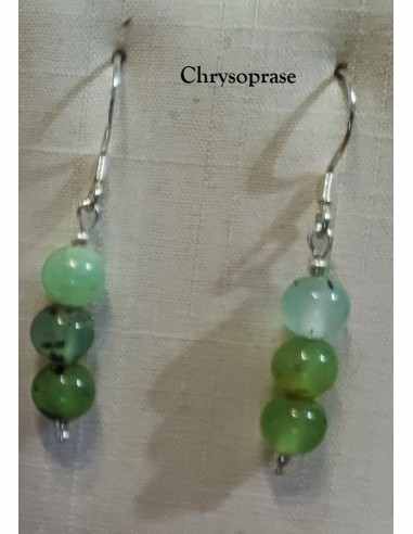 Boucles pierres 6mm argent