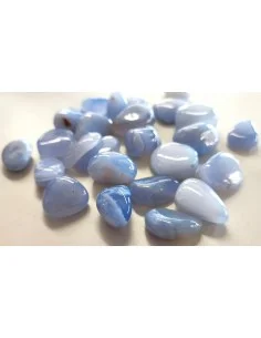 Agate bleue lacé roulée