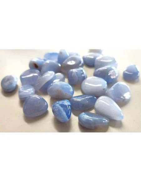 Agate bleue lacé roulée