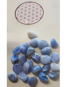 Agate bleue lacé roulée 2