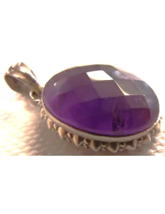 Pendentif amethyste monte en argent 2