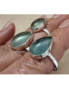 Bague fluorine goûte argent 2