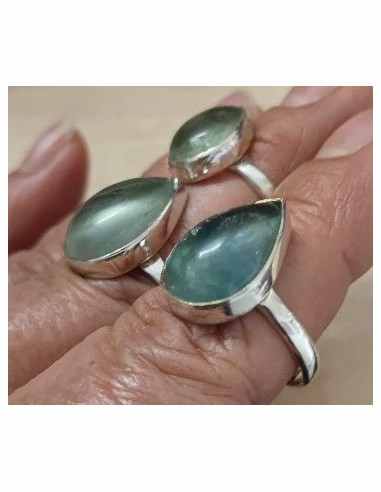 Bague fluorine goûte argent