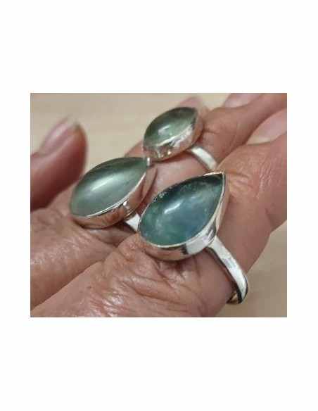 Bague fluorine goûte argent