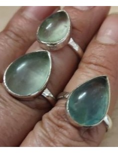 Bague fluorine goûte argent