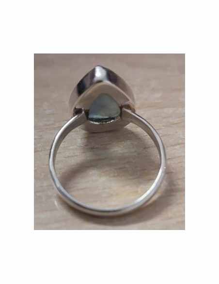 Bague fluorine goûte argent