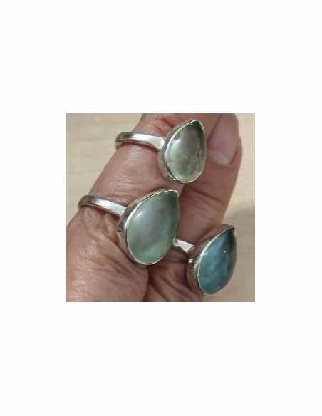 Bague fluorine goûte argent