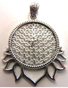 Fleur de vie soleil argent