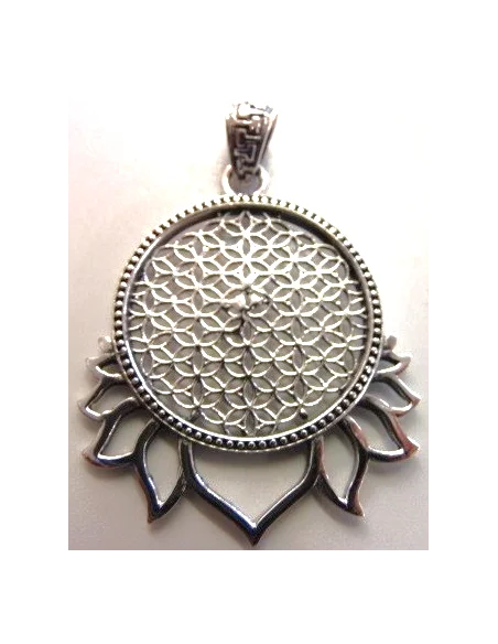 Fleur de vie soleil argent