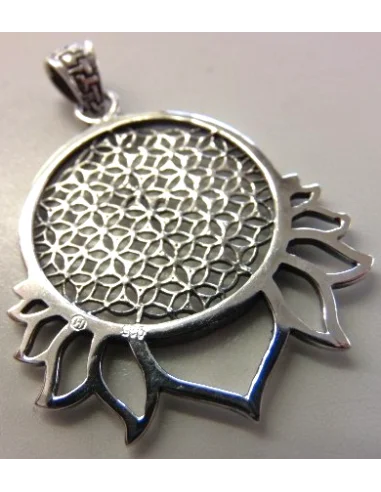 Fleur de vie soleil argent