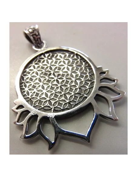 Fleur de vie soleil argent