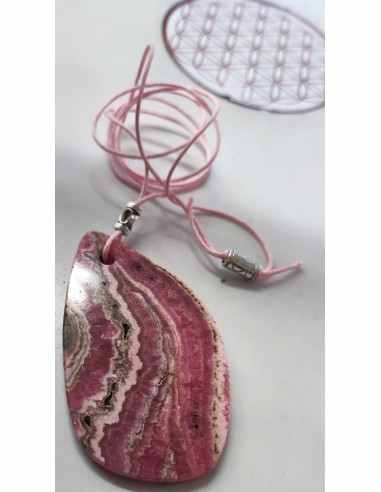 Grand pendentif rhodochrosite