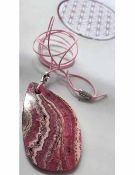 Grand pendentif rhodochrosite