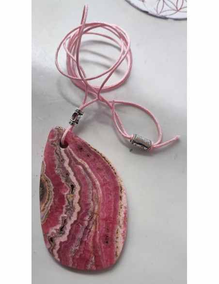 Grand pendentif rhodochrosite