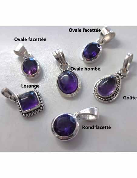 Petit pendentif Améthyste argent