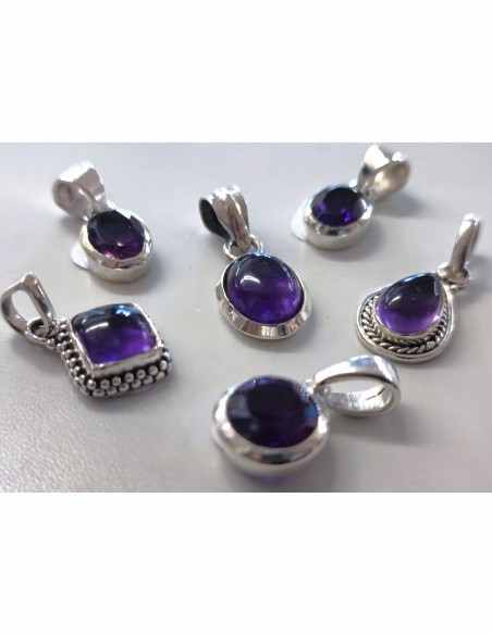 Petit pendentif Améthyste argent