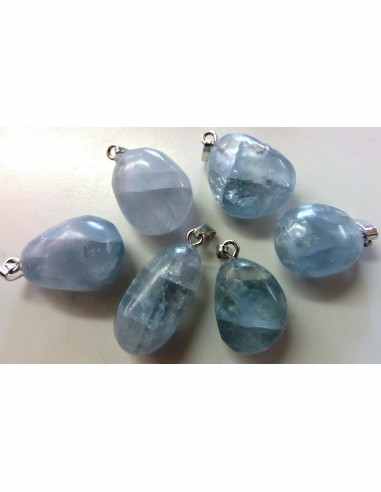 Celestite , pierre des anges en pendentif