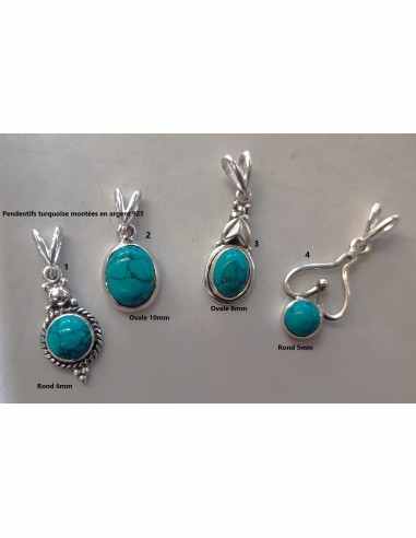 Pendentif turquoise 5 a 10mm