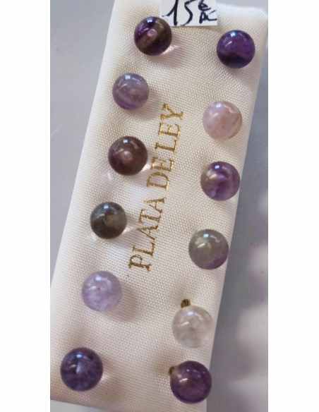 Boucles fluorite 6mm