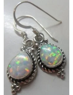 Boucles d'oreilles en opale noble blanc