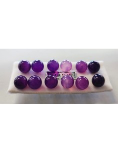 Fluorite 8mm boucles argent