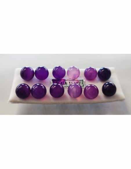 Fluorite 8mm boucles argent