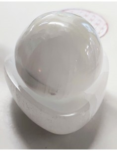 Sphère Selenite 6cm avec base