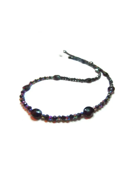 Collier spinelle, aqua aura aux titane