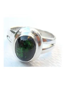 Tourmaline verte, verdelite bague argent