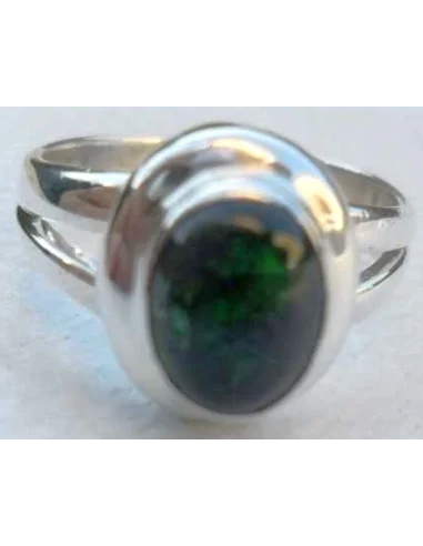 Tourmaline verte, verdelite bague argent