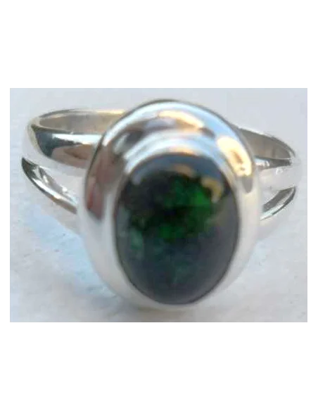 Tourmaline verte, verdelite bague argent