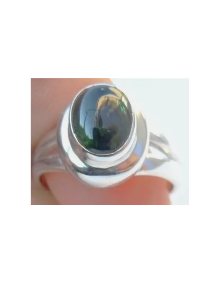 Tourmaline verte, verdelite bague argent