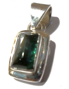 Verdelite, Tourmaline verte pendentif argent 2