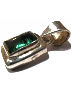 Tourmaline verte pendentif argent 2