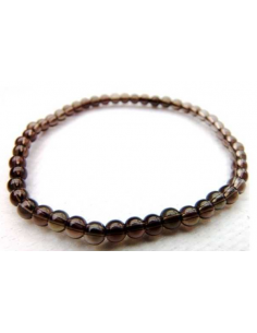 Bracelet quartz fumé 4mm