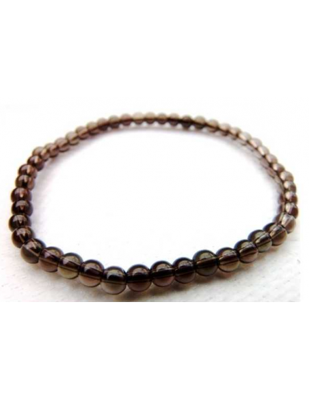 Bracelet quartz fumé 4mm