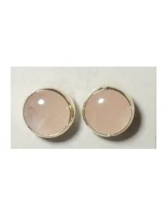 Boucles d'oreilles pouce quartz rose