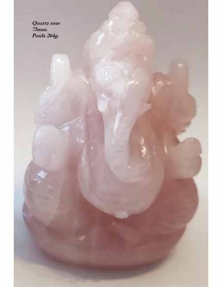 Ganesha en Quartz rose