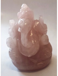 Ganesha en Quartz rose 2