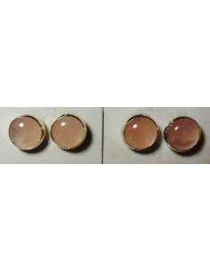Boucles d'oreilles pouce quartz rose 2
