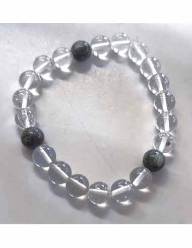 Seraphinite, quartz bracelet 8mm