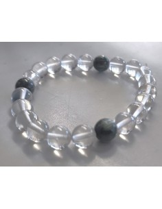 Seraphinite, quartz bracelet 8mm 2