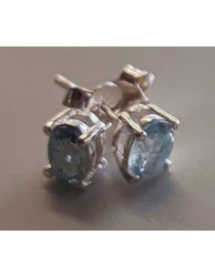 Aigue marine boucles d'oreilles