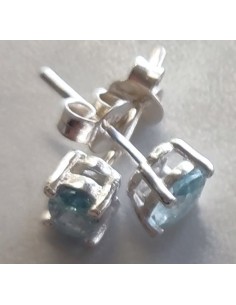 Aigue marine boucles d'oreilles 2