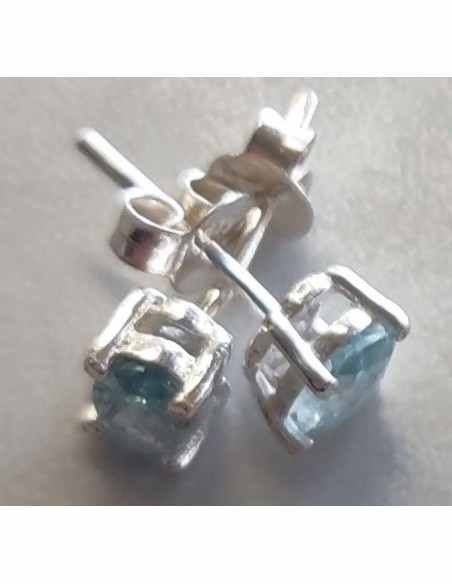 Aigue marine boucles d'oreilles