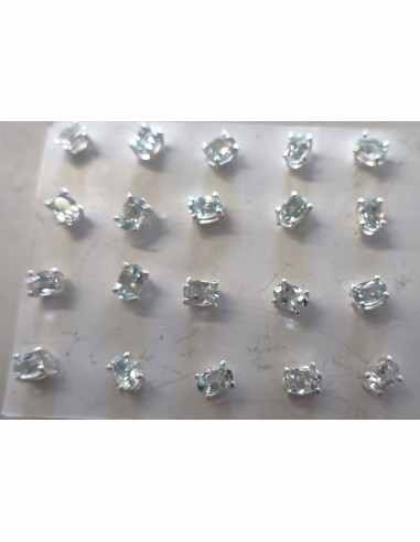 Aigue marine boucles d'oreilles